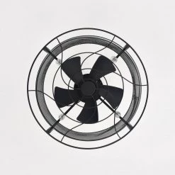 Best reviews of 🧨 20 in. Industrial Indoor Matte Black Drum Reversible Ceiling Fan with Light Kit and Remote Control by Edvivi 😉 -Deals Edvivi || Atlas Store matte black edvivi ceiling fans with lights ffn7915bk 40 1000