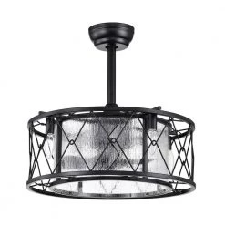 New ๐ฅ 20 in. Modern Farmhouse Indoor Matte Black Drum Glass Reversible Ceiling Fan with Light Kit and Remote Control by Edvivi ๐ฅฐ 25 New ๐ฅ 20 in. Modern Farmhouse Indoor Matte Black Drum Glass Reversible Ceiling Fan with Light Kit and Remote Control by Edvivi ๐ฅฐ -Deals Edvivi || Atlas Store matte black edvivi ceiling fans with lights ffn7935bk 1f 1000