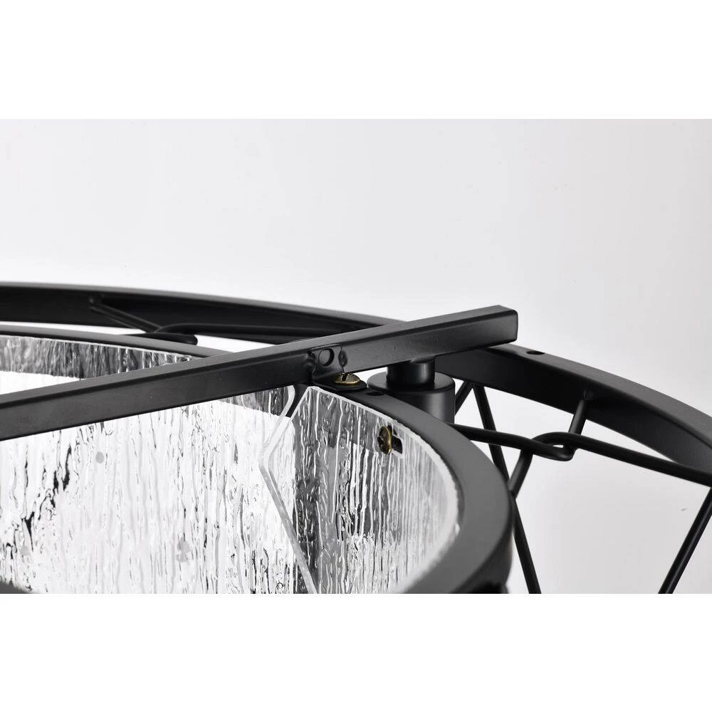 New ๐ฅ 20 in. Modern Farmhouse Indoor Matte Black Drum Glass Reversible Ceiling Fan with Light Kit and Remote Control by Edvivi ๐ฅฐ 9 New ๐ฅ 20 in. Modern Farmhouse Indoor Matte Black Drum Glass Reversible Ceiling Fan with Light Kit and Remote Control by Edvivi ๐ฅฐ - Image 7