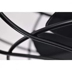 Discount 😀 21 in. Industrial Indoor Matte Black Cage Reversible Ceiling Fan with Light Kit and Remote Control by Edvivi 🎉 -Deals Edvivi || Atlas Store matte black edvivi ceiling fans with lights ffn7945bk 1d 1000