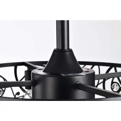 Discount ๐งจ 18 in. Glam Indoor Matte Black Drum Reversible Ceiling Fan with Crystal Light Kit and Remote Control by Edvivi ๐ 20 Discount ๐งจ 18 in. Glam Indoor Matte Black Drum Reversible Ceiling Fan with Crystal Light Kit and Remote Control by Edvivi ๐ -Deals Edvivi || Atlas Store matte black edvivi ceiling fans with lights ffn7985bk 1d 1000