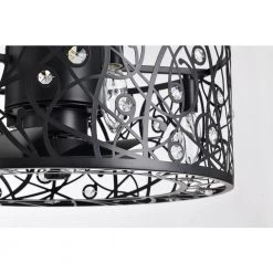 Discount ๐งจ 18 in. Glam Indoor Matte Black Drum Reversible Ceiling Fan with Crystal Light Kit and Remote Control by Edvivi ๐ 26 Discount ๐งจ 18 in. Glam Indoor Matte Black Drum Reversible Ceiling Fan with Crystal Light Kit and Remote Control by Edvivi ๐ -Deals Edvivi || Atlas Store matte black edvivi ceiling fans with lights ffn7985bk 44 1000