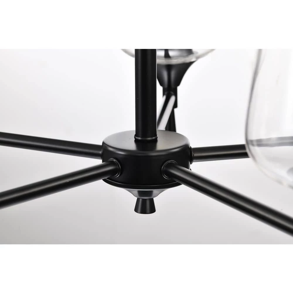 Best Pirce π Arlo 5-Light Matte Black Modern Chandelier with Clear Glass Shades by Edvivi π€© 6 Best Pirce π Arlo 5-Light Matte Black Modern Chandelier with Clear Glass Shades by Edvivi π€© - Image 4