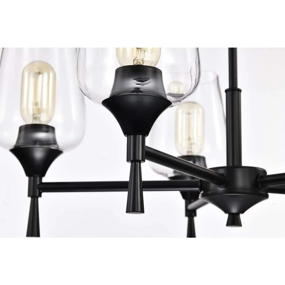 Best Pirce π Arlo 5-Light Matte Black Modern Chandelier with Clear Glass Shades by Edvivi π€© 12 Best Pirce π Arlo 5-Light Matte Black Modern Chandelier with Clear Glass Shades by Edvivi π€© - Image 10