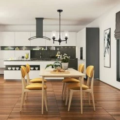 Flash Sale 😉 Arlo 3-Light Matte Black Modern Chandelier with Clear Glass Shades by Edvivi 🧨 -Deals Edvivi || Atlas Store matte black edvivi chandeliers epc2435bk 4f 1000