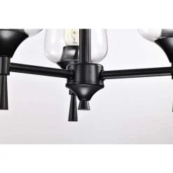 Flash Sale 😉 Arlo 3-Light Matte Black Modern Chandelier with Clear Glass Shades by Edvivi 🧨 -Deals Edvivi || Atlas Store matte black edvivi chandeliers epc2435bk 76 1000