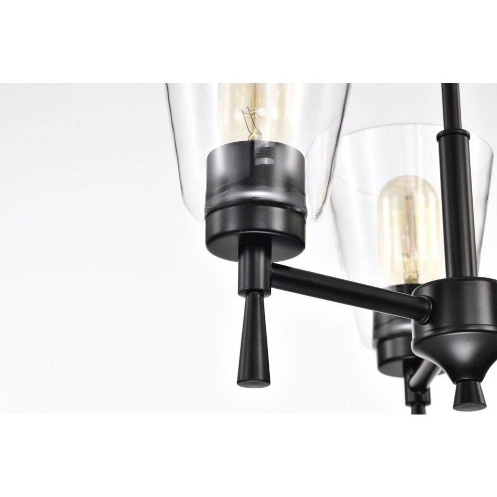 New ๐ฅฐ Briarwood 3-Light Matte Black Modern Chandelier with Clear Cone Glass Shades by Edvivi ๐ 11 New ๐ฅฐ Briarwood 3-Light Matte Black Modern Chandelier with Clear Cone Glass Shades by Edvivi ๐ - Image 9