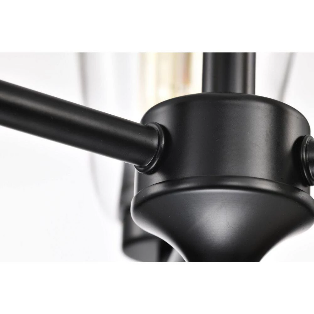 New ๐ฅฐ Briarwood 3-Light Matte Black Modern Chandelier with Clear Cone Glass Shades by Edvivi ๐ 6 New ๐ฅฐ Briarwood 3-Light Matte Black Modern Chandelier with Clear Cone Glass Shades by Edvivi ๐ - Image 4