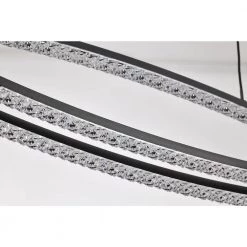 Cheapest 🎁 Alistair 30-Watt Integrated LED Matte Black Linear Island Chandelier with Acrylic Encrusted by Edvivi ✔️ -Deals Edvivi || Atlas Store matte black edvivi chandeliers epd2515bk 1d 1000