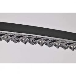 Cheapest 🎁 Alistair 30-Watt Integrated LED Matte Black Linear Island Chandelier with Acrylic Encrusted by Edvivi ✔️ -Deals Edvivi || Atlas Store matte black edvivi chandeliers epd2515bk 66 1000