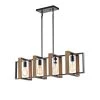 Best reviews of ⌛ Elk 4-Light Matte Black and Wood Modern Farmhouse Linear Chandelier by Edvivi ⭐ -Deals Edvivi || Atlas Store matte black edvivi chandeliers epd335wd 64 1000