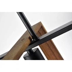 Best reviews of ⌛ Elk 4-Light Matte Black and Wood Modern Farmhouse Linear Chandelier by Edvivi ⭐ -Deals Edvivi || Atlas Store matte black edvivi chandeliers epd335wd 76 1000