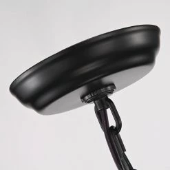 Best Pirce 😀 Renzo 4-Light Matte Black Geometric Iron Modern Farmhouse Cage Chandelier with Brushed Nickel Sleeves by Edvivi 🤩 -Deals Edvivi || Atlas Store matte black edvivi chandeliers epl1181bkbn 76 1000