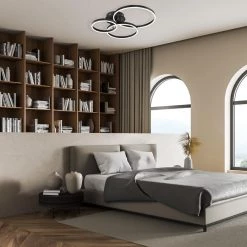 Hot Sale ๐ฅ Alistair 45-Watt Matte Black Integrated LED Modern Flush Mount by Edvivi ๐ 18 Hot Sale ๐ฅ Alistair 45-Watt Matte Black Integrated LED Modern Flush Mount by Edvivi ๐ -Deals Edvivi || Atlas Store matte black edvivi flush mount lights ecj2395bk 4f 1000