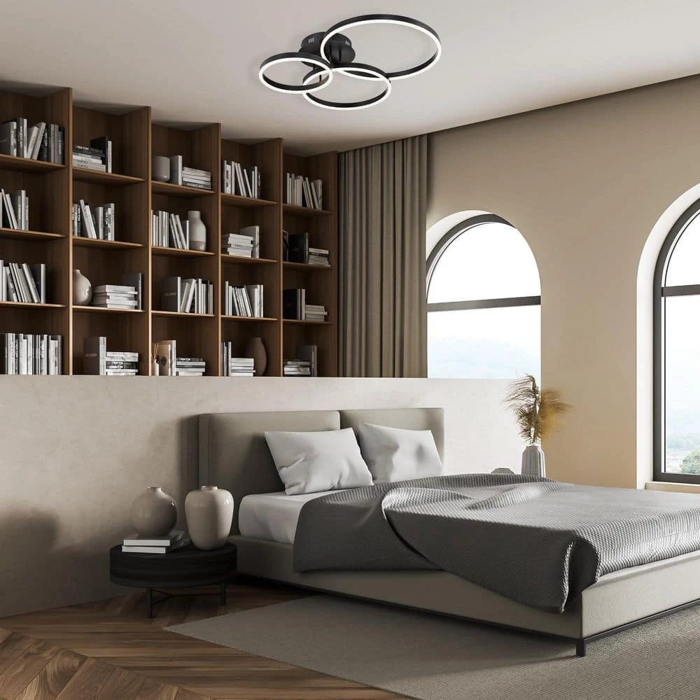 Hot Sale ๐ฅ Alistair 45-Watt Matte Black Integrated LED Modern Flush Mount by Edvivi ๐ 8 Hot Sale ๐ฅ Alistair 45-Watt Matte Black Integrated LED Modern Flush Mount by Edvivi ๐ - Image 6