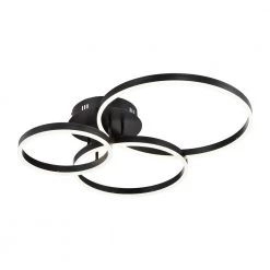 Hot Sale ๐ฅ Alistair 45-Watt Matte Black Integrated LED Modern Flush Mount by Edvivi ๐