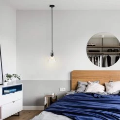 Wholesale 😀 Aria 1-Light Matte Black Modern Mini Pendant Light with Clear Cone Glass Shade by Edvivi 🎁 -Deals Edvivi || Atlas Store matte black edvivi pendant lights epj4705bk 31 1000