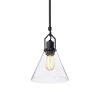Wholesale 😀 Aria 1-Light Matte Black Modern Mini Pendant Light with Clear Cone Glass Shade by Edvivi 🎁 -Deals Edvivi || Atlas Store matte black edvivi pendant lights epj4705bk 64 1000