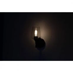 Promo 🥰 Arlo 5 in. 1-Light Matte Black Indoor Wall Sconce with Clear Glass Shade by Edvivi 😀 -Deals Edvivi || Atlas Store matte black edvivi vanity lighting ew2525bk a0 1000