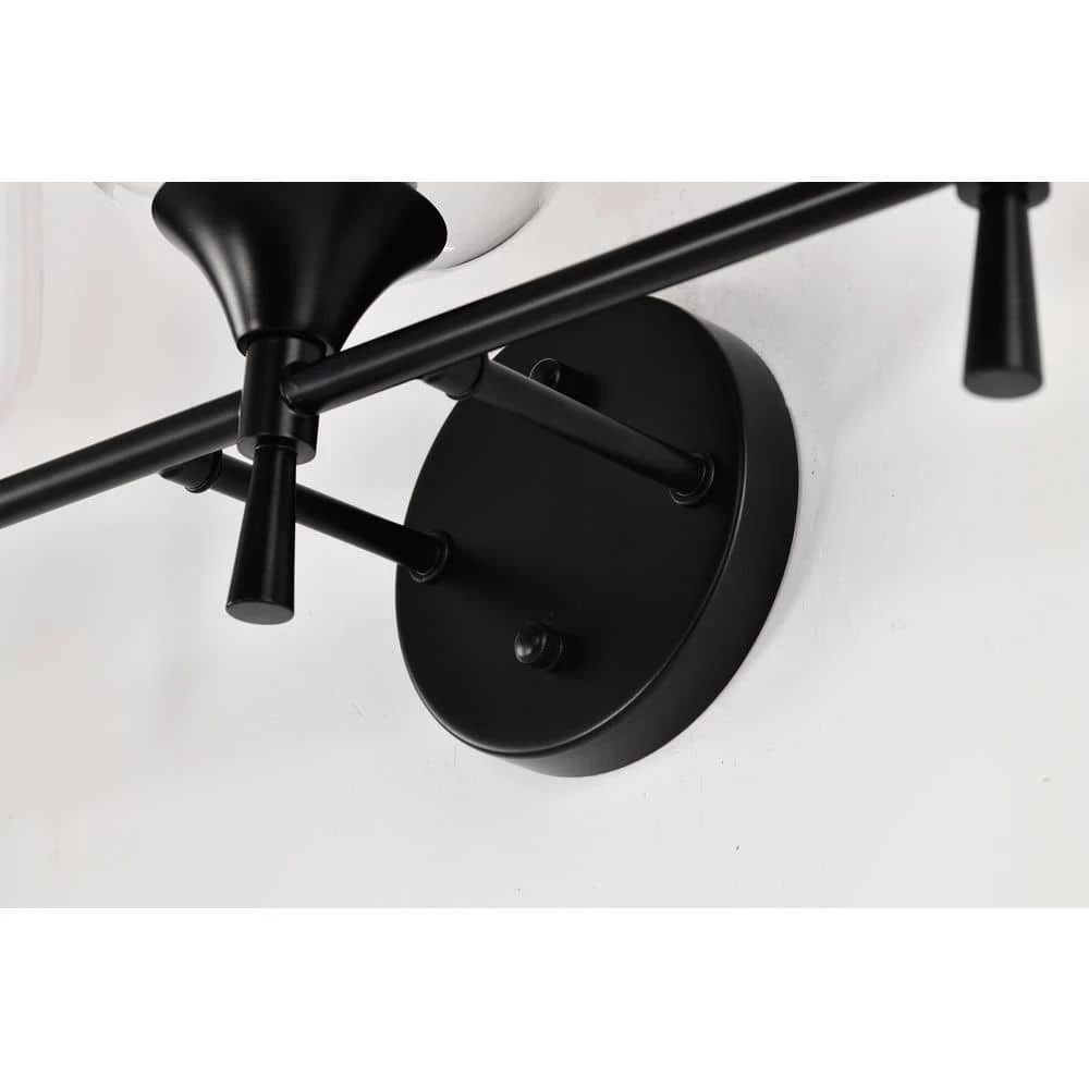 New ๐งจ Arlo 21 in. 3-Lights Matte Black Vanity Light with Clear Wine Glass Shades by Edvivi ๐ 7 New ๐งจ Arlo 21 in. 3-Lights Matte Black Vanity Light with Clear Wine Glass Shades by Edvivi ๐ - Image 5