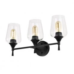 New ๐งจ Arlo 21 in. 3-Lights Matte Black Vanity Light with Clear Wine Glass Shades by Edvivi ๐ 18 New ๐งจ Arlo 21 in. 3-Lights Matte Black Vanity Light with Clear Wine Glass Shades by Edvivi ๐ -Deals Edvivi || Atlas Store matte black edvivi vanity lighting ew2725bk 40 1000