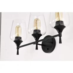 New ๐งจ Arlo 21 in. 3-Lights Matte Black Vanity Light with Clear Wine Glass Shades by Edvivi ๐ 28 New ๐งจ Arlo 21 in. 3-Lights Matte Black Vanity Light with Clear Wine Glass Shades by Edvivi ๐ -Deals Edvivi || Atlas Store matte black edvivi vanity lighting ew2725bk 76 1000