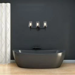 New ๐งจ Arlo 21 in. 3-Lights Matte Black Vanity Light with Clear Wine Glass Shades by Edvivi ๐ 23 New ๐งจ Arlo 21 in. 3-Lights Matte Black Vanity Light with Clear Wine Glass Shades by Edvivi ๐ -Deals Edvivi || Atlas Store matte black edvivi vanity lighting ew2725bk c3 1000