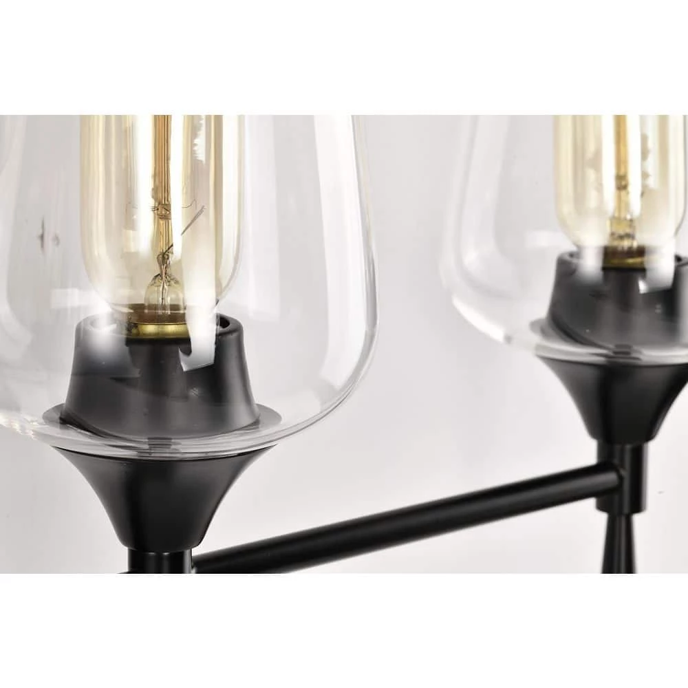 Best deal ⌛ Arlo 30 in. 4-Lights Matte Black Vanity Light with Clear Glass Shades by Edvivi ⭐ 12 Best deal ⌛ Arlo 30 in. 4-Lights Matte Black Vanity Light with Clear Glass Shades by Edvivi ⭐ - Image 10