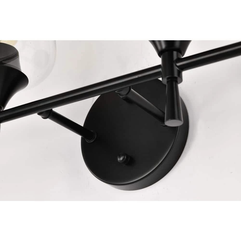 Best deal ⌛ Arlo 30 in. 4-Lights Matte Black Vanity Light with Clear Glass Shades by Edvivi ⭐ 7 Best deal ⌛ Arlo 30 in. 4-Lights Matte Black Vanity Light with Clear Glass Shades by Edvivi ⭐ - Image 5