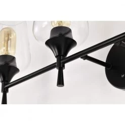 Best deal ⌛ Arlo 30 in. 4-Lights Matte Black Vanity Light with Clear Glass Shades by Edvivi ⭐ 26 Best deal ⌛ Arlo 30 in. 4-Lights Matte Black Vanity Light with Clear Glass Shades by Edvivi ⭐ -Deals Edvivi || Atlas Store matte black edvivi vanity lighting ew2825bk 76 1000