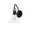 Wholesale ⌛ Aria 8 in. 1-Light Matte Black Indoor Wall Sconce with Cone Glass Shade by Edvivi ⭐ -Deals Edvivi || Atlas Store matte black edvivi vanity lighting ew4875bk 64 1000