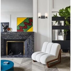 Best Pirce 👍 Aliana 14 in. 2-Light Matte Black Modern Vanity Light with Etched White Glass Shades by Edvivi 😉 -Deals Edvivi || Atlas Store matte black edvivi vanity lighting ew6052 bk 4f 1000