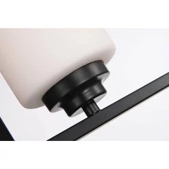 Best Pirce 👍 Aliana 14 in. 2-Light Matte Black Modern Vanity Light with Etched White Glass Shades by Edvivi 😉 -Deals Edvivi || Atlas Store matte black edvivi vanity lighting ew6052 bk 66 1000