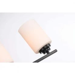 Cheap 🎉 Aliana 22 in. 3-Light Matte Black Modern Vanity Light with Etched White Glass Shades by Edvivi 😀 -Deals Edvivi || Atlas Store matte black edvivi vanity lighting ew6053 bk 4f 1000