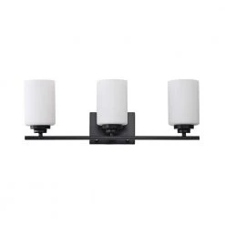 Cheap 🎉 Aliana 22 in. 3-Light Matte Black Modern Vanity Light with Etched White Glass Shades by Edvivi 😀 -Deals Edvivi || Atlas Store matte black edvivi vanity lighting ew6053 bk c3 1000