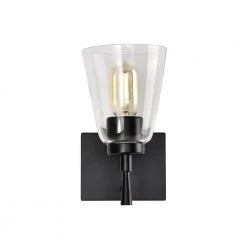 Discount ๐ฅ Briarwood 1-Light Matte Black Indoor Wall Sconce with Clear Cone Glass Shade by Edvivi โญ 19 Discount ๐ฅ Briarwood 1-Light Matte Black Indoor Wall Sconce with Clear Cone Glass Shade by Edvivi โญ -Deals Edvivi || Atlas Store matte black edvivi vanity lighting ew6675bk 1f 1000