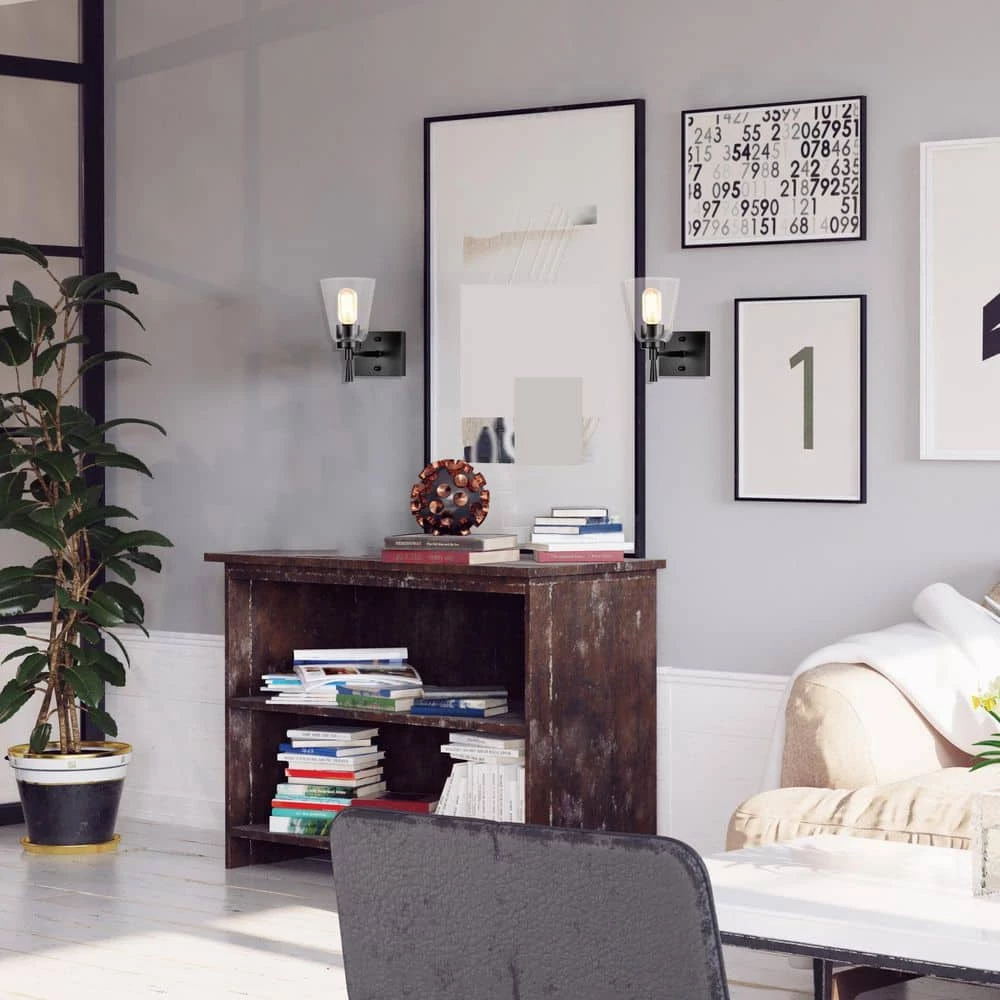 Discount ๐ฅ Briarwood 1-Light Matte Black Indoor Wall Sconce with Clear Cone Glass Shade by Edvivi โญ 8 Discount ๐ฅ Briarwood 1-Light Matte Black Indoor Wall Sconce with Clear Cone Glass Shade by Edvivi โญ - Image 6