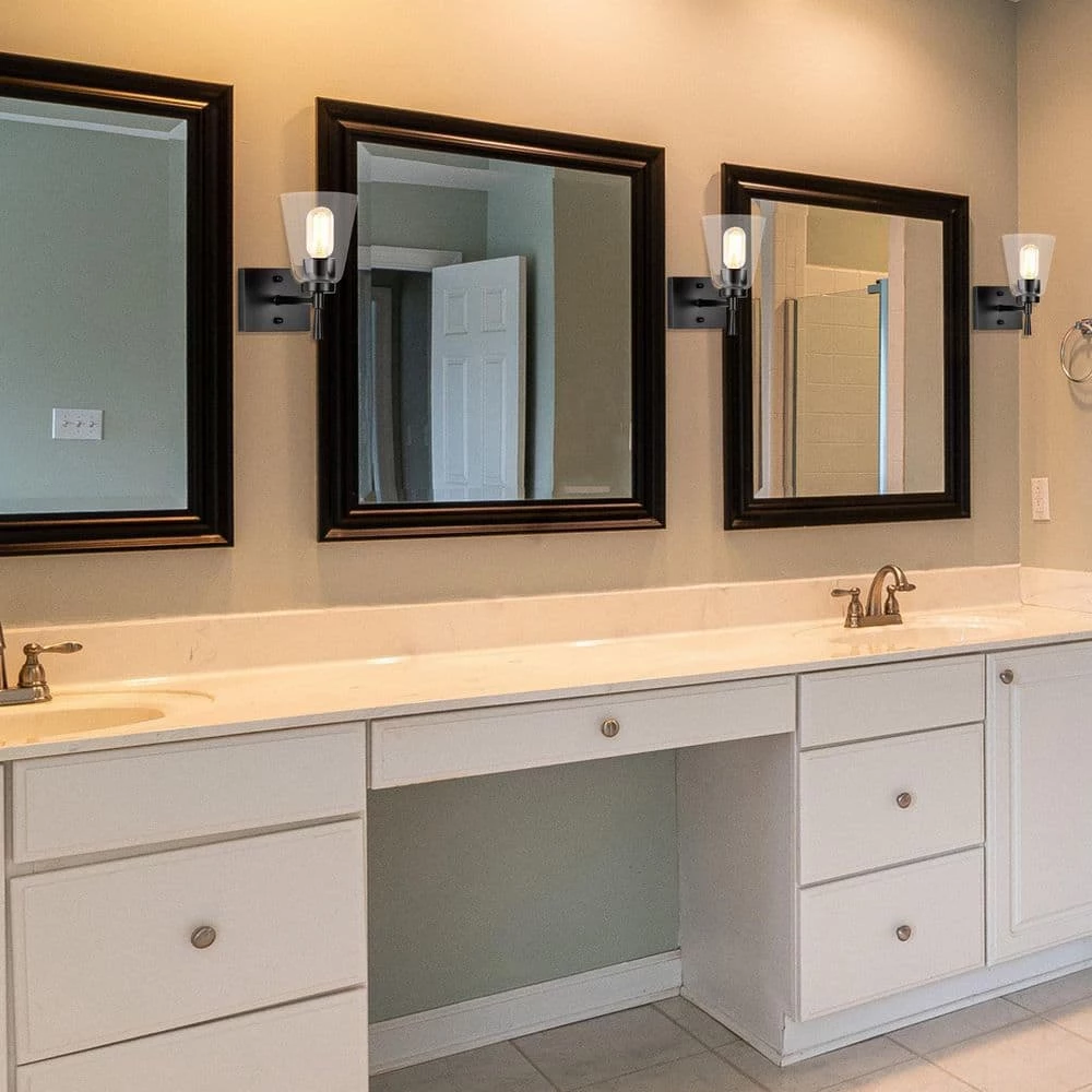 Discount ๐ฅ Briarwood 1-Light Matte Black Indoor Wall Sconce with Clear Cone Glass Shade by Edvivi โญ 7 Discount ๐ฅ Briarwood 1-Light Matte Black Indoor Wall Sconce with Clear Cone Glass Shade by Edvivi โญ - Image 5