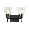Deals 🎁 Briarwood 13 in. 2-Lights Matte Black Vanity Light with Clear Glass Cone Shades by Edvivi 🌟 -Deals Edvivi || Atlas Store matte black edvivi vanity lighting ew6775bk 64 1000