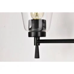 Top 10 ⌛ Briarwood 21 in. 3-Lights Matte Black Vanity Light with Clear Glass Cone Shades by Edvivi 🌟 -Deals Edvivi || Atlas Store matte black edvivi vanity lighting ew6875bk 1d 1000