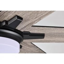 Top 10 ✔️ 52 in. Integrated LED Indoor Matte Black 6-Blade Reversible Ceiling Fan w/Light Kit, Remote Control by Edvivi ✔️ -Deals Edvivi || Atlas Store matte black textured oak edvivi ceiling fans with lights ffg7625bk 76 1000