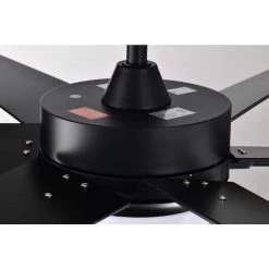 Top 10 ✔️ 52 in. Integrated LED Indoor Matte Black 6-Blade Reversible Ceiling Fan w/Light Kit, Remote Control by Edvivi ✔️ -Deals Edvivi || Atlas Store matte black textured oak edvivi ceiling fans with lights ffg7625bk 77 1000