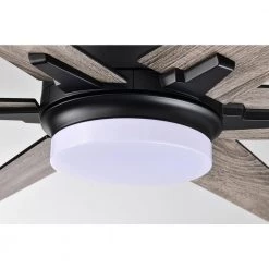 Top 10 ✔️ 52 in. Integrated LED Indoor Matte Black 6-Blade Reversible Ceiling Fan w/Light Kit, Remote Control by Edvivi ✔️ -Deals Edvivi || Atlas Store matte black textured oak edvivi ceiling fans with lights ffg7625bk fa 1000