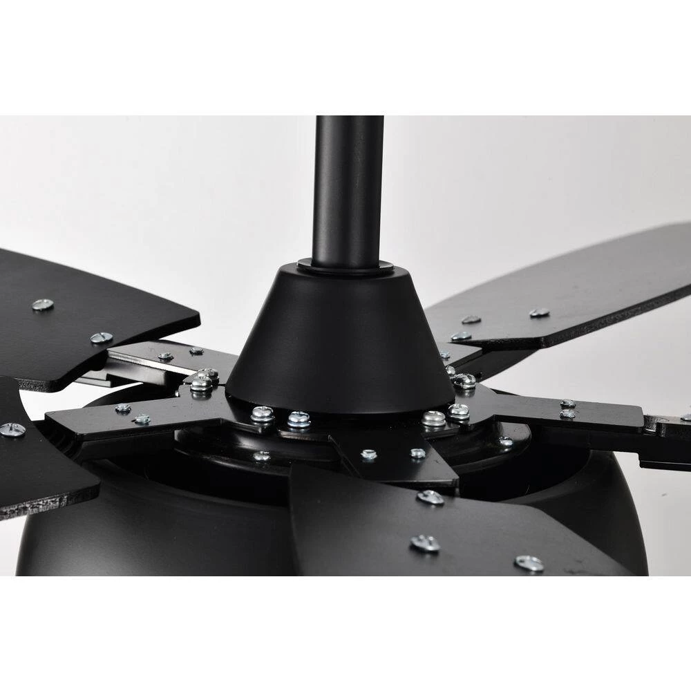 Discount ๐ 52 in. Integrated LED Indoor Matte Black 5-Blade Reversible Ceiling Fan with Light Kit and Remote Control by Edvivi ๐ 6 Discount ๐ 52 in. Integrated LED Indoor Matte Black 5-Blade Reversible Ceiling Fan with Light Kit and Remote Control by Edvivi ๐ - Image 4