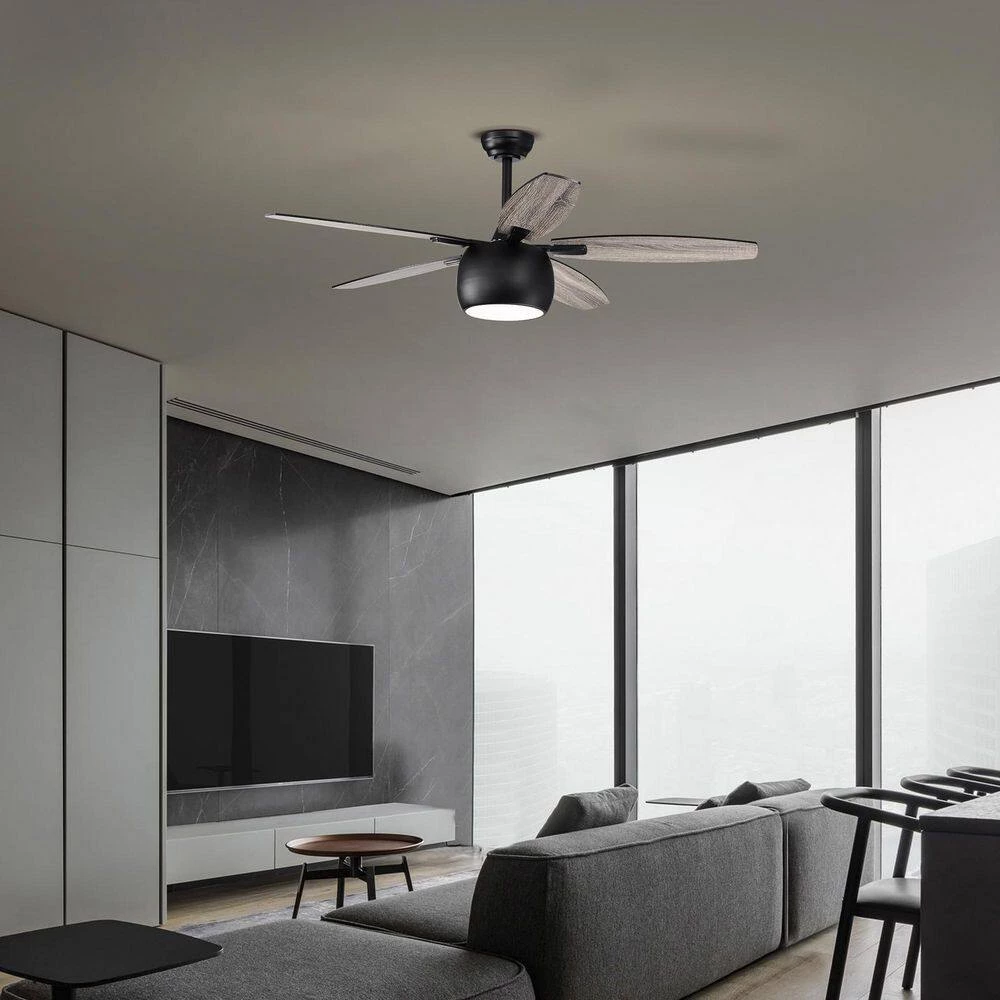 Discount ๐ 52 in. Integrated LED Indoor Matte Black 5-Blade Reversible Ceiling Fan with Light Kit and Remote Control by Edvivi ๐ 15 Discount ๐ 52 in. Integrated LED Indoor Matte Black 5-Blade Reversible Ceiling Fan with Light Kit and Remote Control by Edvivi ๐ - Image 13