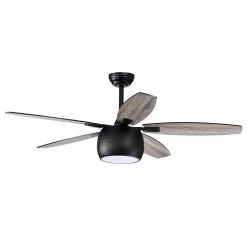 Discount ๐ 52 in. Integrated LED Indoor Matte Black 5-Blade Reversible Ceiling Fan with Light Kit and Remote Control by Edvivi ๐ 24 Discount ๐ 52 in. Integrated LED Indoor Matte Black 5-Blade Reversible Ceiling Fan with Light Kit and Remote Control by Edvivi ๐ -Deals Edvivi || Atlas Store matte black textured oak edvivi ceiling fans with lights ffg7705bk 44 1000