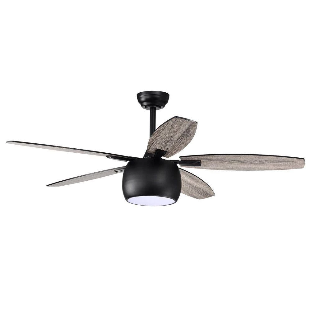 Discount ๐ 52 in. Integrated LED Indoor Matte Black 5-Blade Reversible Ceiling Fan with Light Kit and Remote Control by Edvivi ๐ 12 Discount ๐ 52 in. Integrated LED Indoor Matte Black 5-Blade Reversible Ceiling Fan with Light Kit and Remote Control by Edvivi ๐ - Image 10