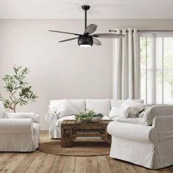Discount ๐ 52 in. Integrated LED Indoor Matte Black 5-Blade Reversible Ceiling Fan with Light Kit and Remote Control by Edvivi ๐ 21 Discount ๐ 52 in. Integrated LED Indoor Matte Black 5-Blade Reversible Ceiling Fan with Light Kit and Remote Control by Edvivi ๐ -Deals Edvivi || Atlas Store matte black textured oak edvivi ceiling fans with lights ffg7705bk c3 1000