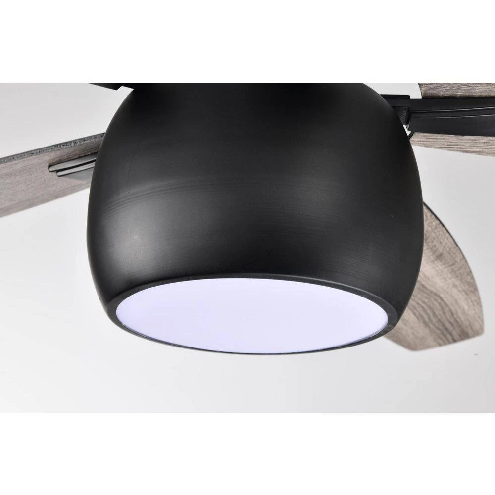 Discount ๐ 52 in. Integrated LED Indoor Matte Black 5-Blade Reversible Ceiling Fan with Light Kit and Remote Control by Edvivi ๐ 13 Discount ๐ 52 in. Integrated LED Indoor Matte Black 5-Blade Reversible Ceiling Fan with Light Kit and Remote Control by Edvivi ๐ - Image 11