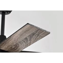 Promo 🔔 52 in. Integrated LED Indoor Matte Black 5-Blade Ceiling Fan with Light Kit and Remote Control by Edvivi 🤩 -Deals Edvivi || Atlas Store matte black textured oak edvivi ceiling fans with lights ffg7735bk 1d 1000